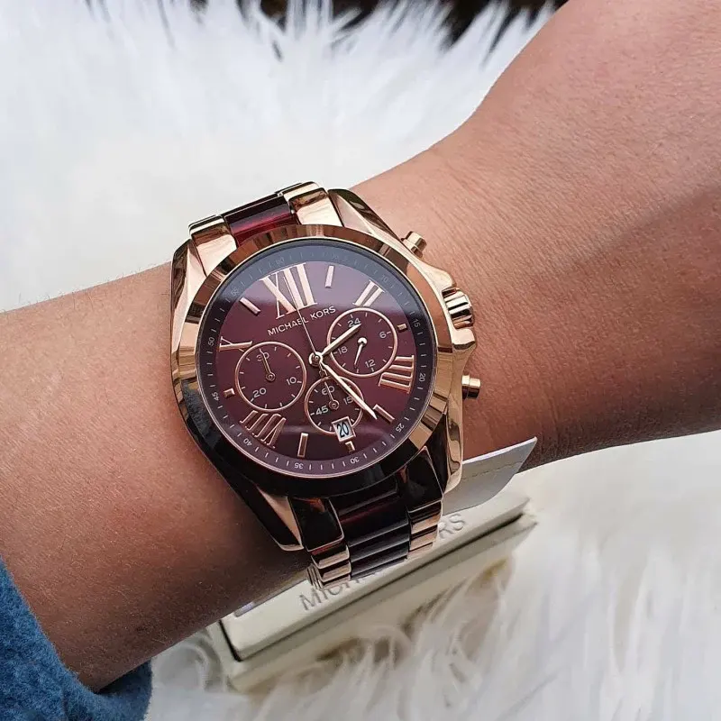 Michael Kors Bradshaw Burgundy Dial Ladies Watch- MK6270